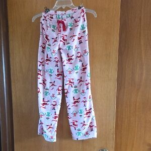 Carter's Festive Santa Pajama Bottoms - Pink